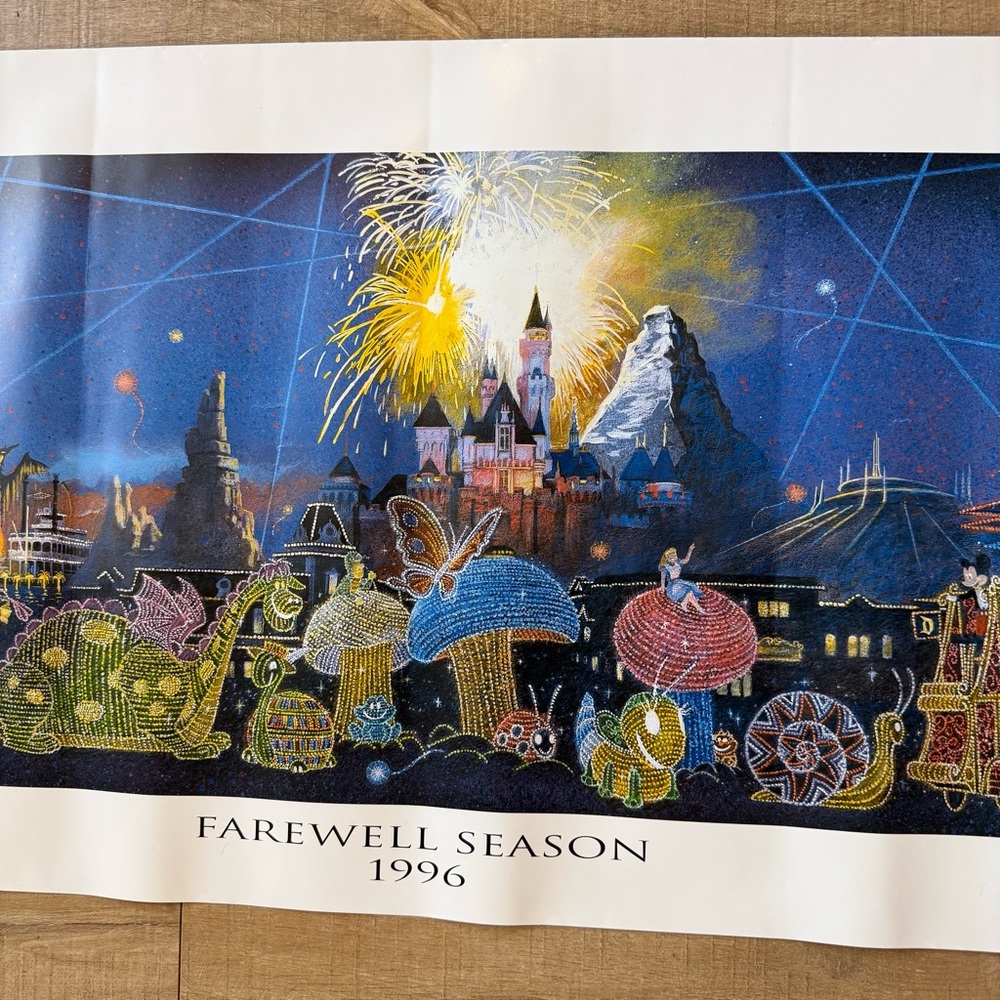 Rare 90s Disney MSEP Farewell Season 1996 Bundle | White Tee & Panoramic Poster - Picture 5 of 13